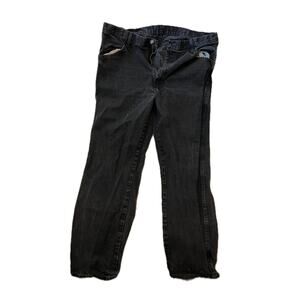 Rustler Straight Leg Black Jeans Mens 40x32
